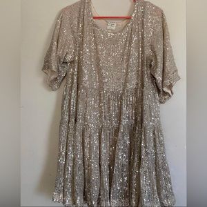 Sequin baby doll dress SMALL